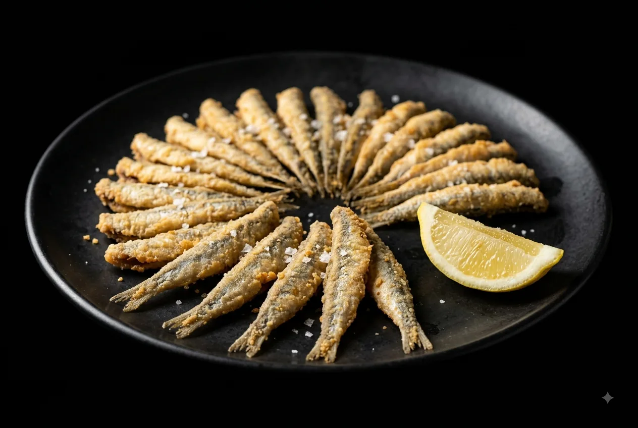 Boquerones fritos desrrapados